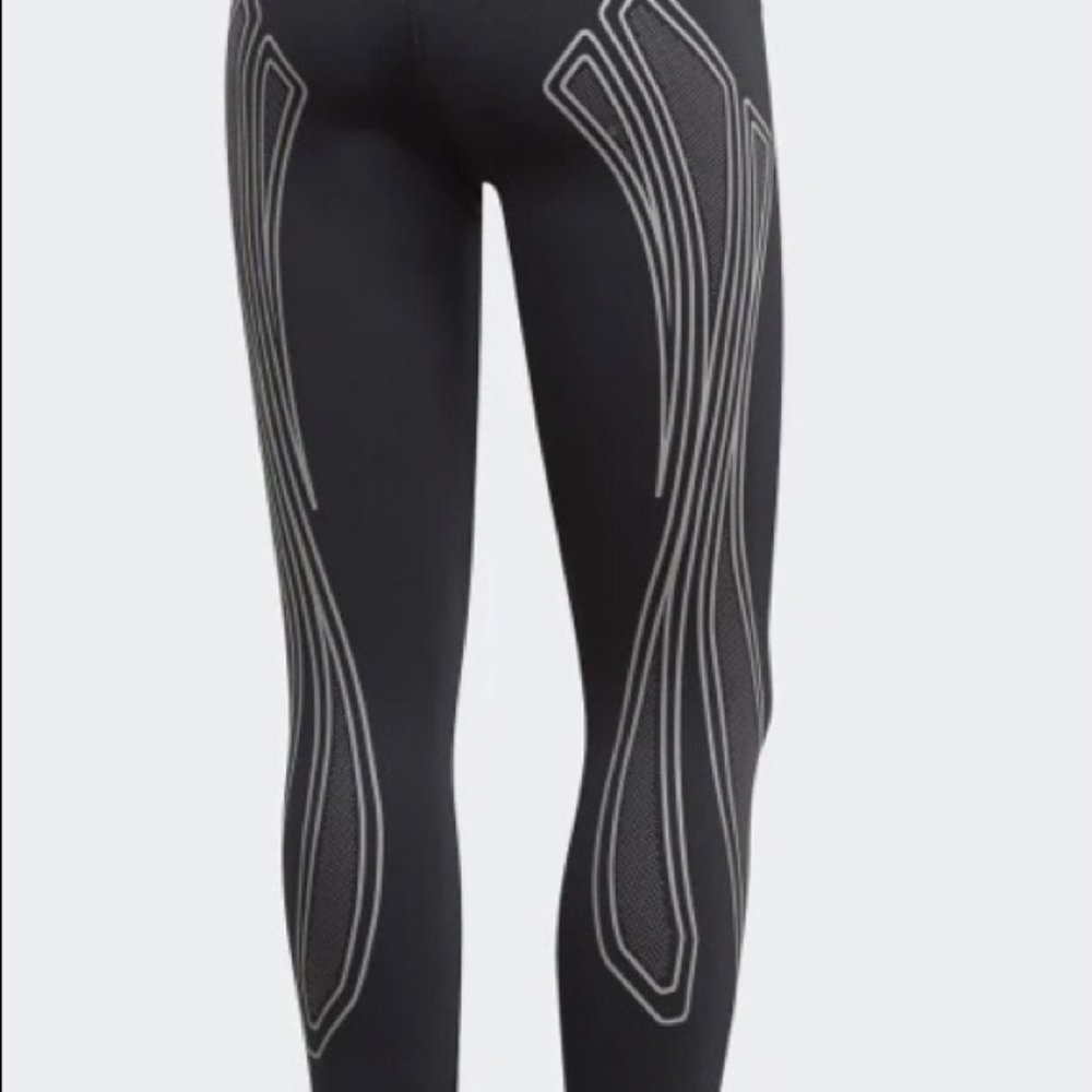 NWOT Adidas by Stella McCartney Truepace Cold.Rdy Leggings Black & Gray Size XS - Picture 4 of 14